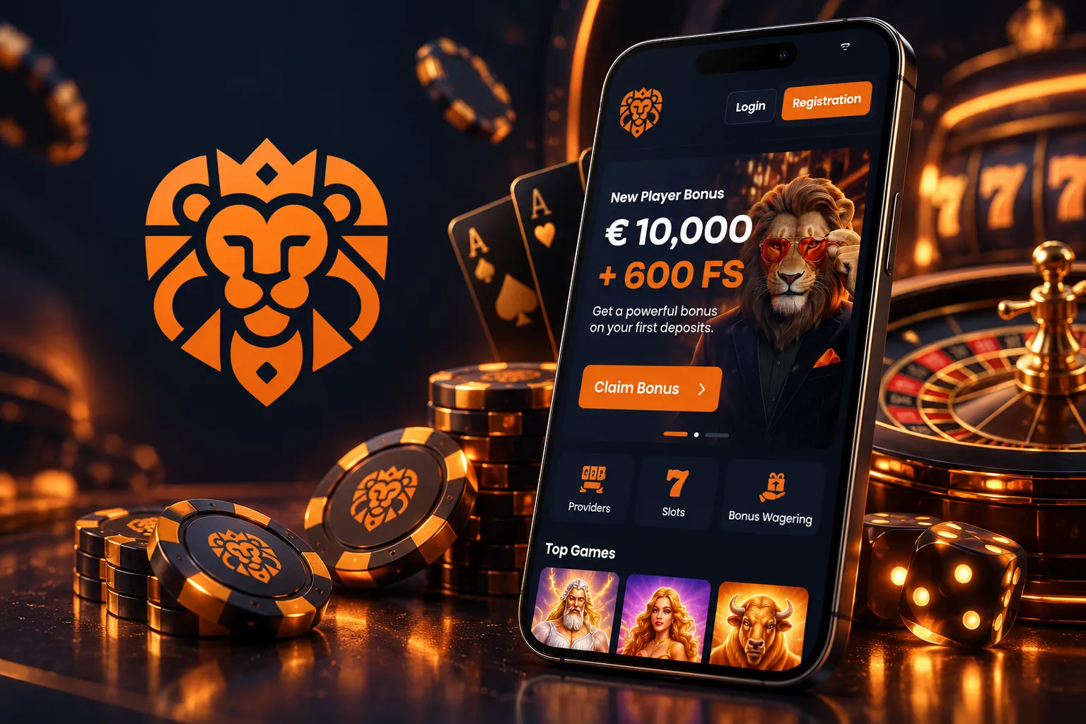 LuckyLion Casino App Screenshot